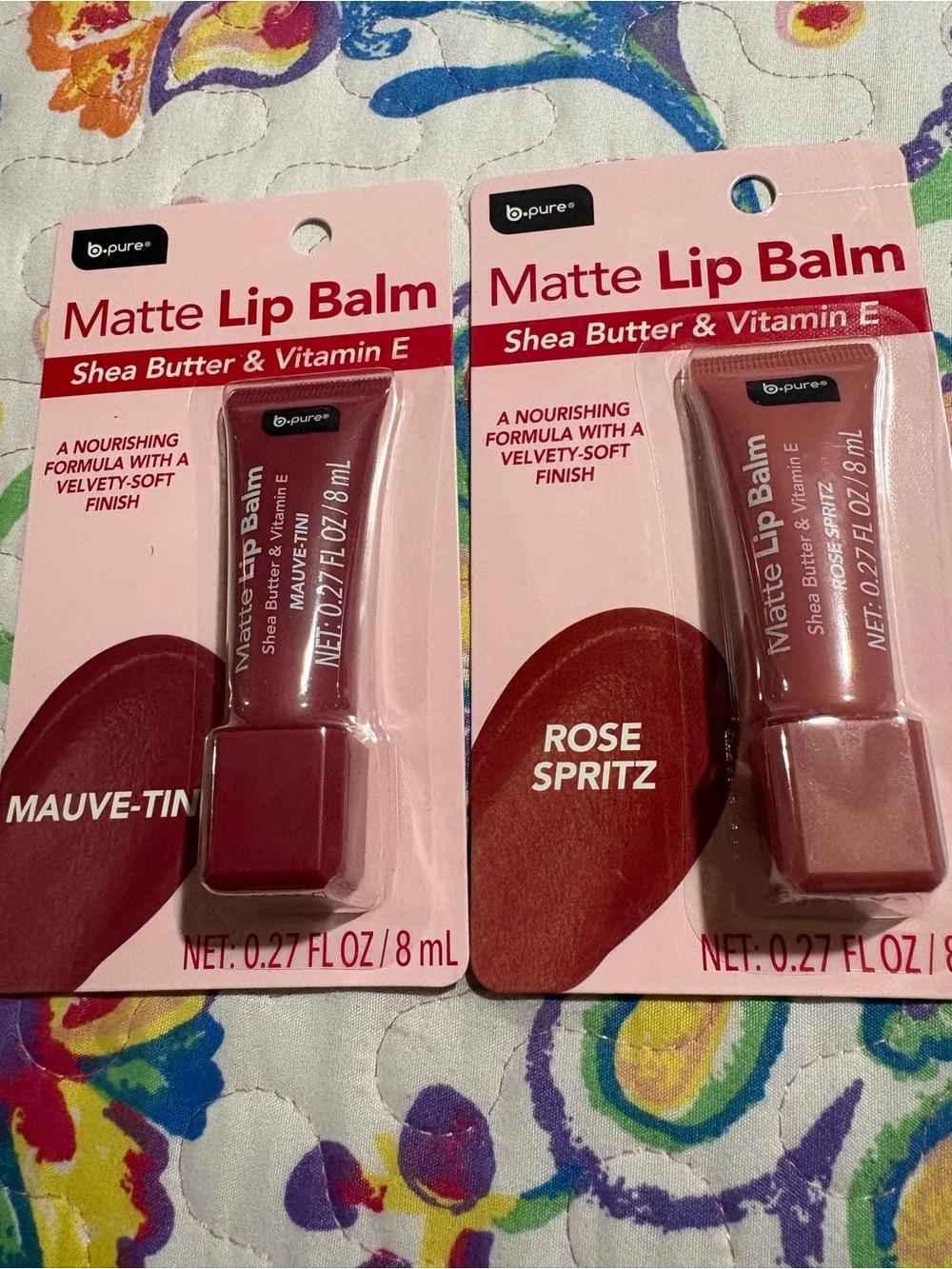 Matte Lip Balm - Mauve-Tint & Rose Spritz (2 Pack)